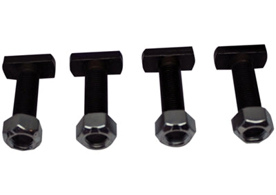 T-Bolt - 3/8-24 in Thread - 1.375 in Long - Steel - Black Oxide - Backing Plate - Ford 9 in - Set of 4