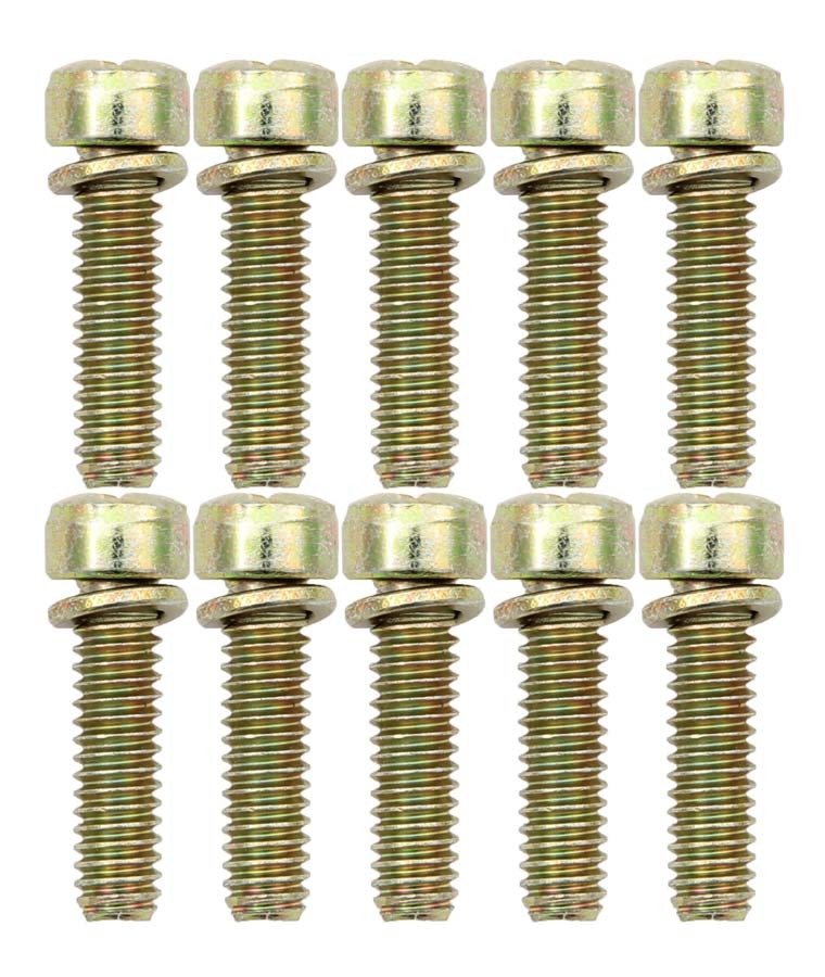 Main Body Screws - Philips Head - Steel - Cadmium - Holley Carburetors - Set of 10