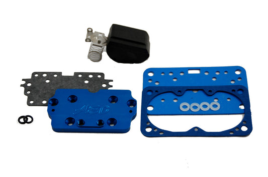 Metering Plate - Secondary - Side Pivot - Gasket / Float - Aluminum - Blue Anodized - Holley 4160 Carburetors - Kit