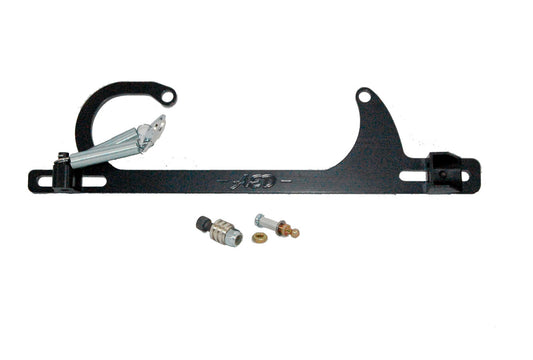 Throttle Cable Bracket - Carb Mount - Return Spring - Aluminum - Black Anodized - GM Cable - Square Bore - Kit