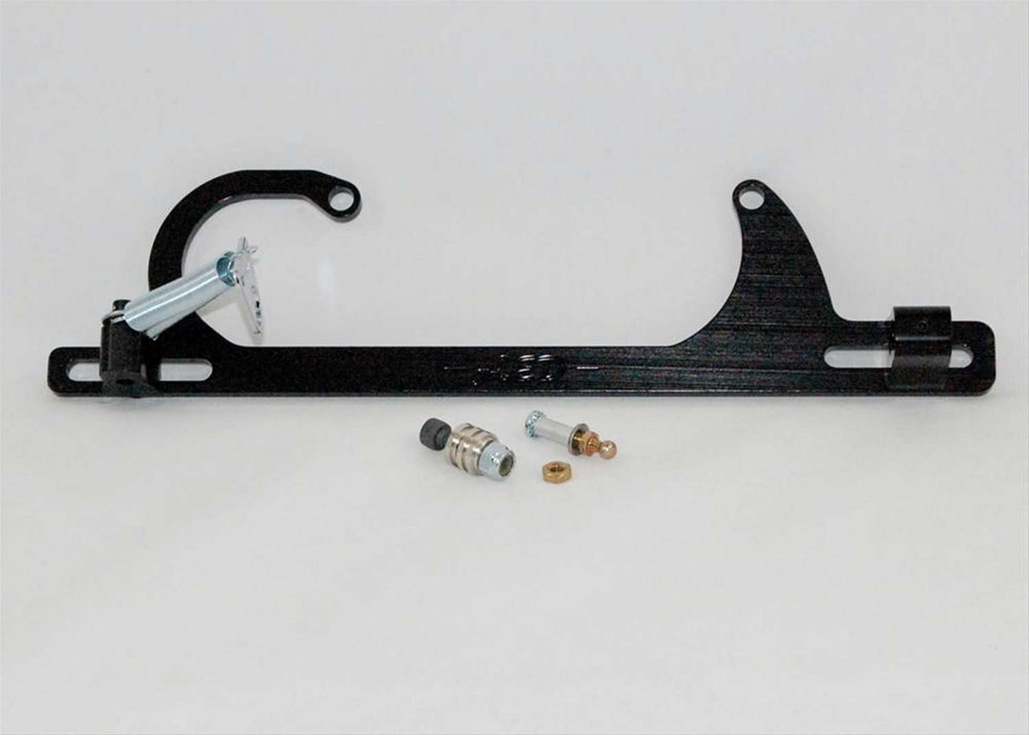 Throttle Cable Bracket - Carb Mount - Return Spring - Aluminum - Black Anodized - Morse Cable - Square Bore - Kit