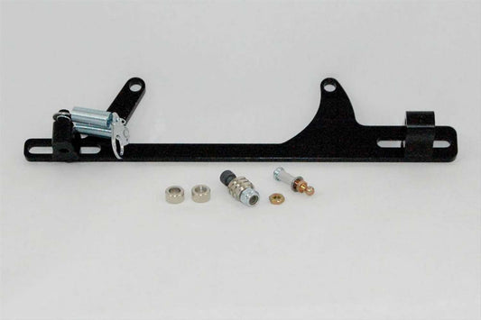 Throttle Cable Bracket - Carb Mount - Return Spring - Aluminum - Black Anodized - Morse Cable - Dominator Flange - Kit