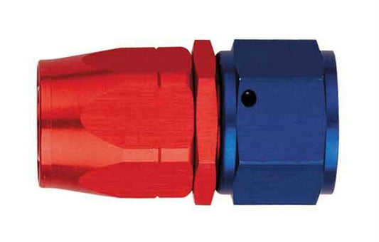 Fitting - Hose End - AQP/Startlite - Straight - 6 AN Hose to 6 AN Female Swivel - Aluminum - Blue / Red Anodized - Each