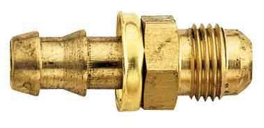 Fitting - Hose End - AQP Socketless - Straight - 6 AN Hose Barb to 6 AN Male - Brass - Each