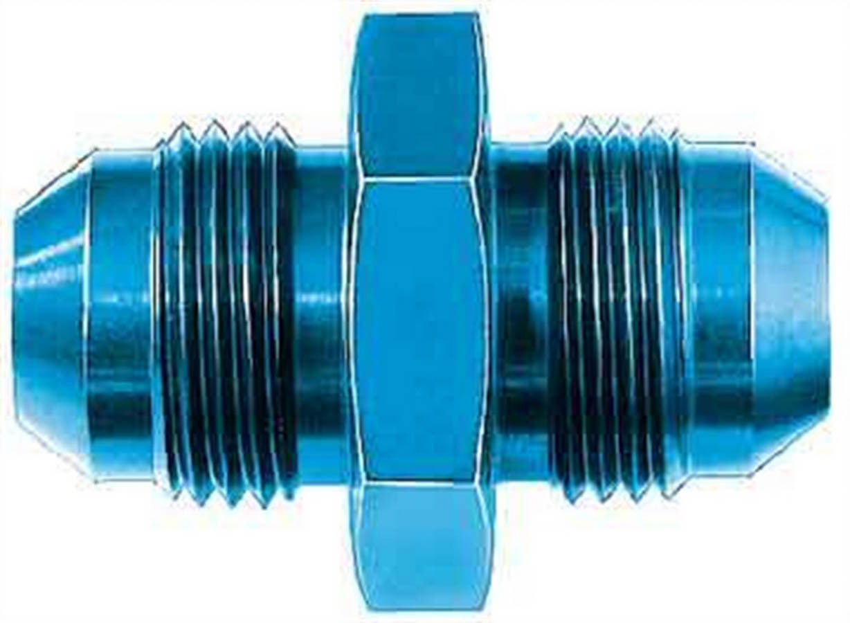 Fitting - Adapter - Straight - 8 AN Male to 8 AN Male - Aluminum - Blue Anodized - Each