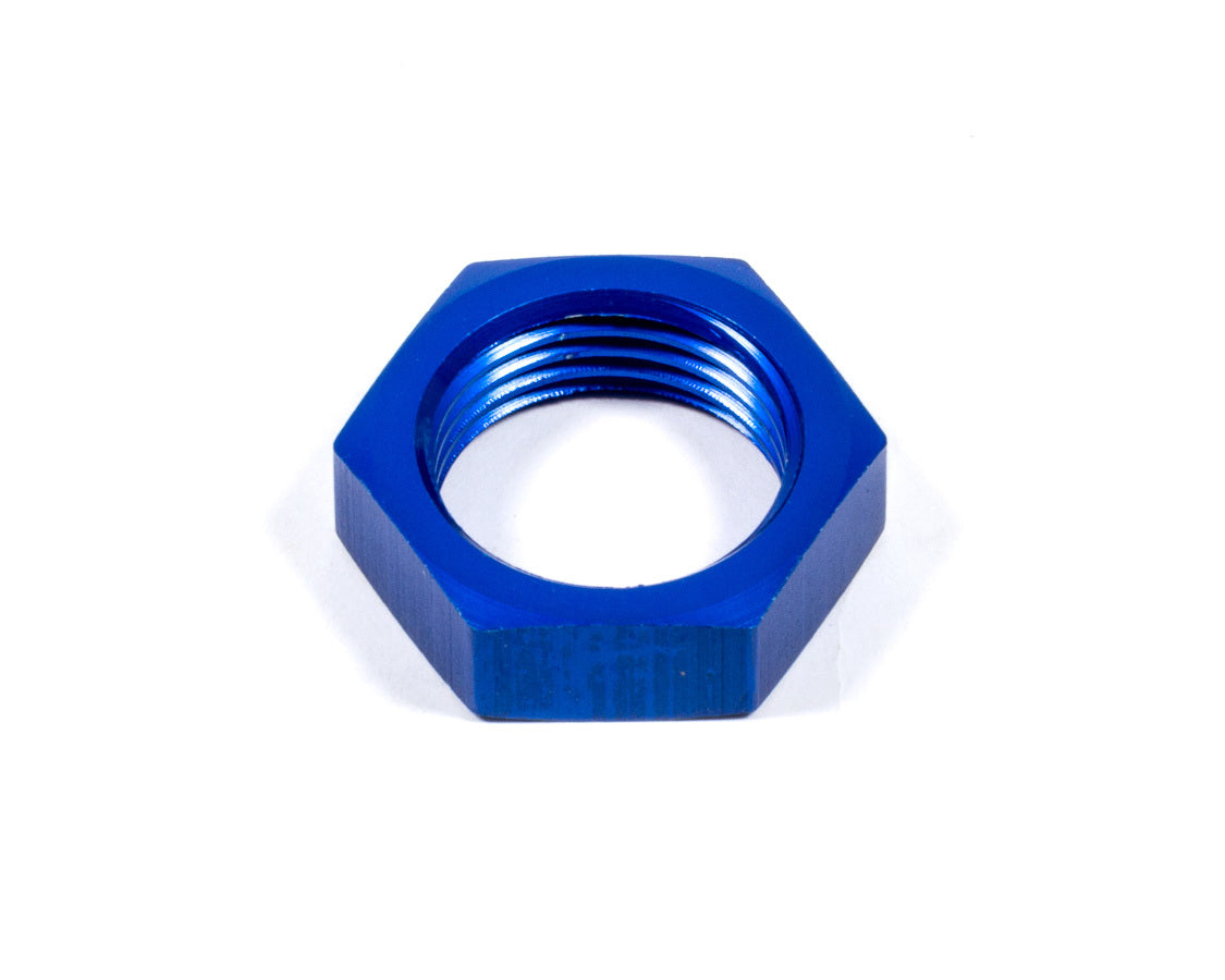 Bulkhead Fitting Nut - 10 AN - Aluminum - Blue Anodized - Each