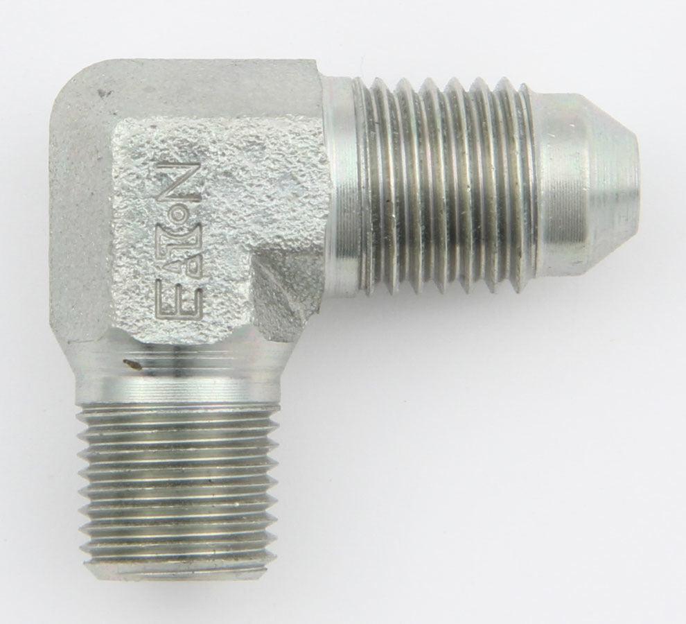 Fitting - Adapter - 90 Degree - 3 AN Male to 1/8 in NPT Male - Steel - Natural - Each