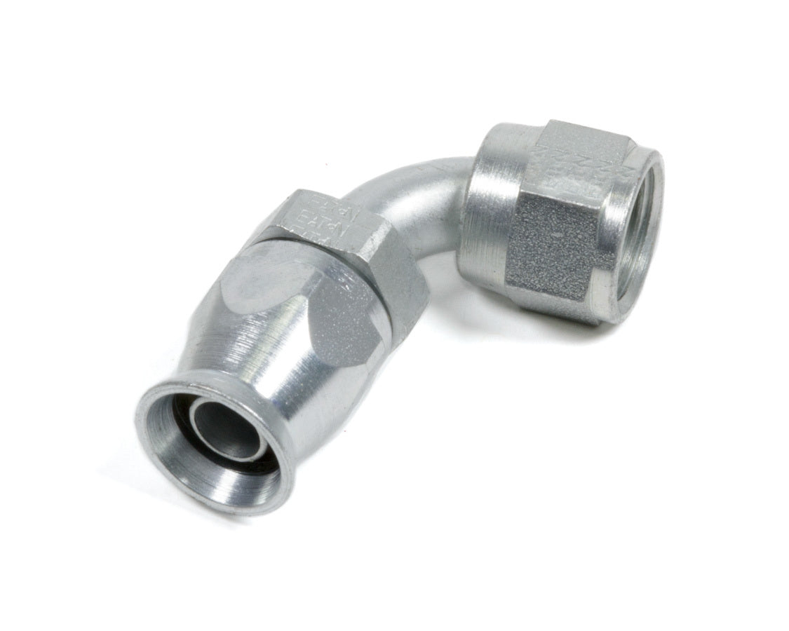 Fitting - Hose End - PTFE Racing Hose - 90 Degree - 6 AN Hose to 6 AN Female - Steel - Natural - Each