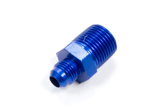 Fitting - Adapter - Straight - 6 AN Male to 1/2 in NPT Male - Aluminum - Blue Anodized - Each