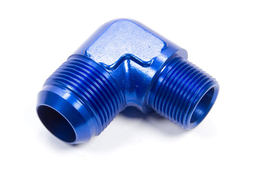 Fitting - Adapter - 90 Degree - 16 AN Male to 3/4 in NPT Male - Aluminum - Blue Anodized - Each