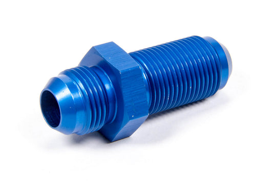 Fitting - Bulkhead - Straight - 10 AN Male to 10 AN Male Bulkhead - Aluminum - Blue Anodized - Each