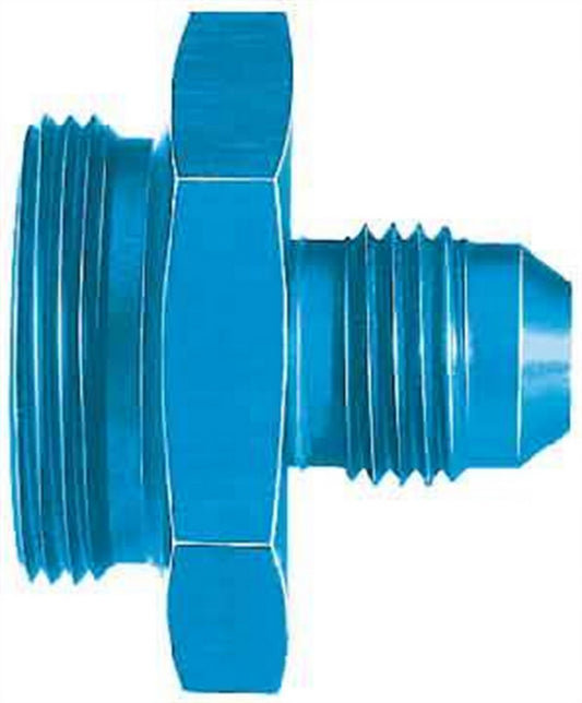 Fitting - Adapter - Straight - 6 AN Male to 1 in NPT Male - Aluminum - Blue Anodized - Each