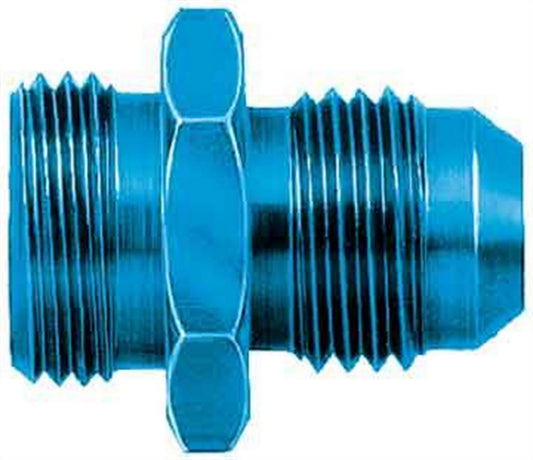 Fitting - Adapter - Straight - 6 AN Male to 5/8-20 in Male - Aluminum - Blue Anodized - Each