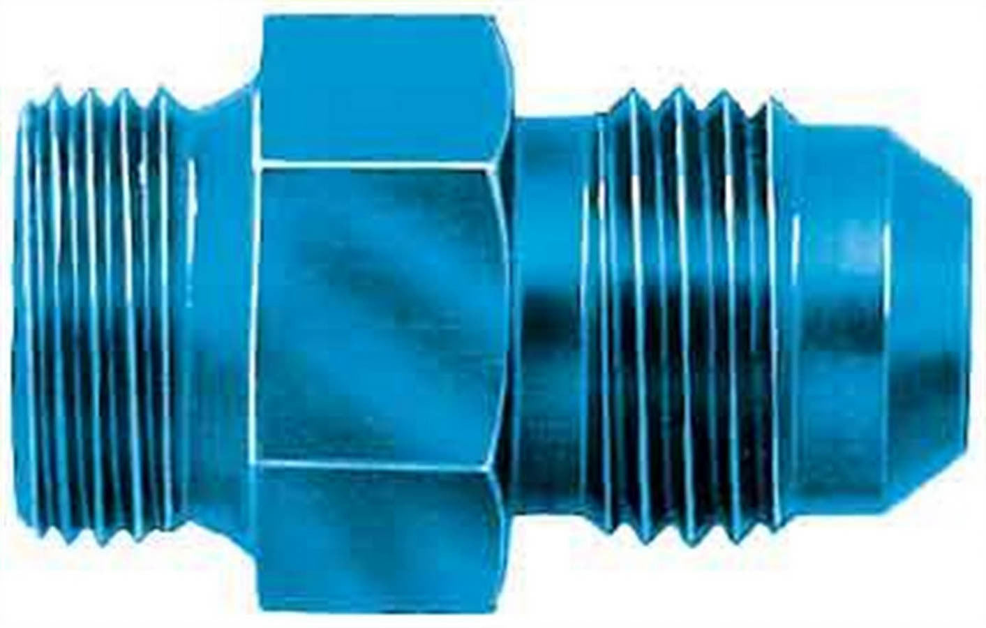 Carburetor Inlet Fitting - Straight - 6 AN Male to 9/16-24 in Male - Aluminum - Blue Anodized - Demon Carburetors - Each