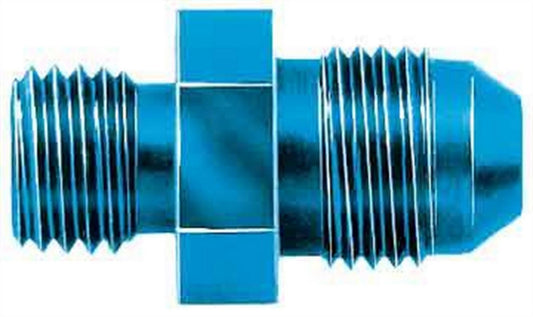 Fitting - Adapter - Straight - 6 AN Male to 12 mm x 1.50 Male - Aluminum - Blue Anodized - Each