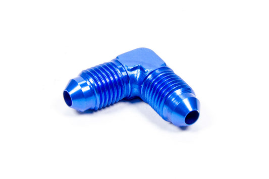 Fitting - Adapter - 90 Degree - 4 AN Male to 4 AN Male - Aluminum - Blue Anodized - Each