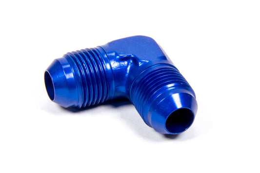 Fitting - Adapter - 90 Degree - 8 AN Male to 8 AN Male - Aluminum - Blue Anodized - Each