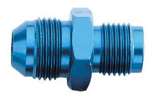 Fitting - Adapter - Straight - 4 AN Male to 10 mm x 1.00 Male - Aluminum - Blue Anodized - Each