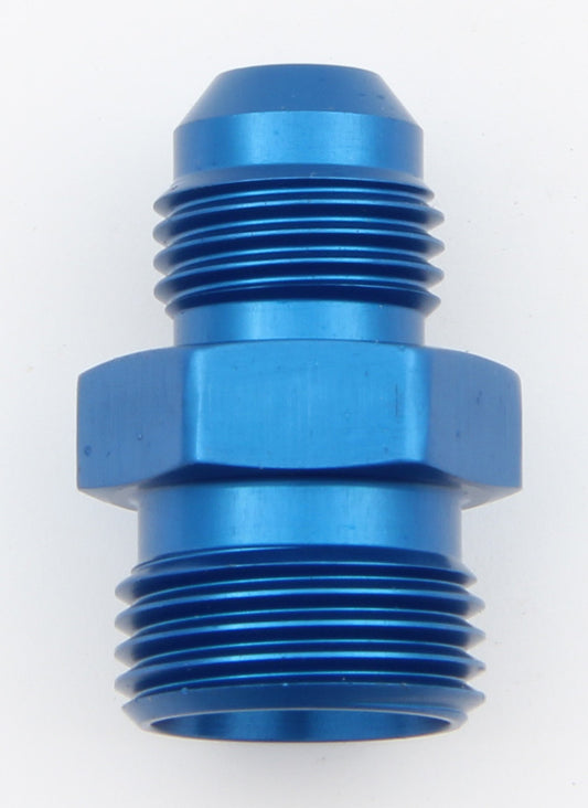 Fitting - Adapter - Straight - 8 AN Male to 16 mm x 1.50 Male - Aluminum - Blue Anodized - Each