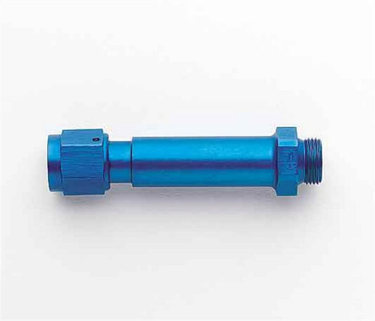 Fitting - Adapter - Straight - 6 AN Female Swivel to 9/16-24 in Male - Aluminum - Blue Anodized - Each