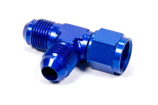 Fitting - Adapter Tee - 8 AN Female x 8 AN Male x 8 AN Male - Aluminum - Blue Anodized - Each