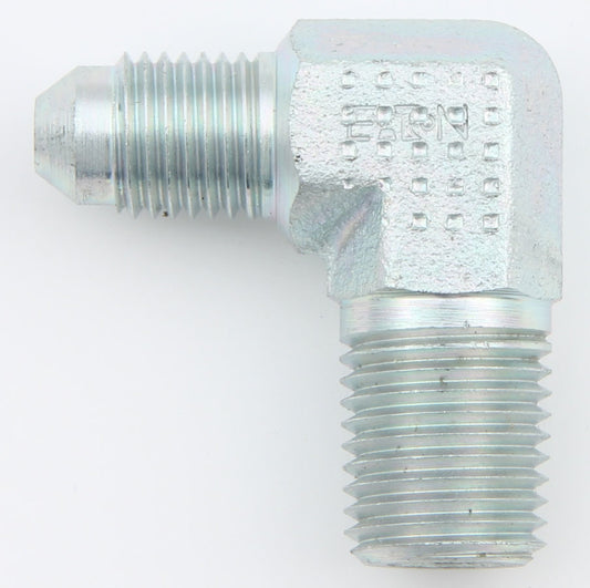 Fitting - Adapter - 90 Degree - 3 AN Male to 1/8 in NPT Male - Steel - Natural - Each