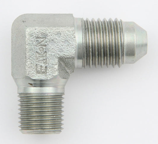 Fitting - Adapter - 90 Degree - 4 AN Male to 1/8 in NPT Male - Steel - Natural - Each