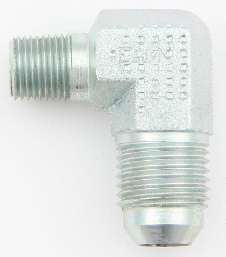 Fitting - Adapter - 90 Degree - 6 AN Male to 1/8 in NPT Male - Steel - Natural - Each