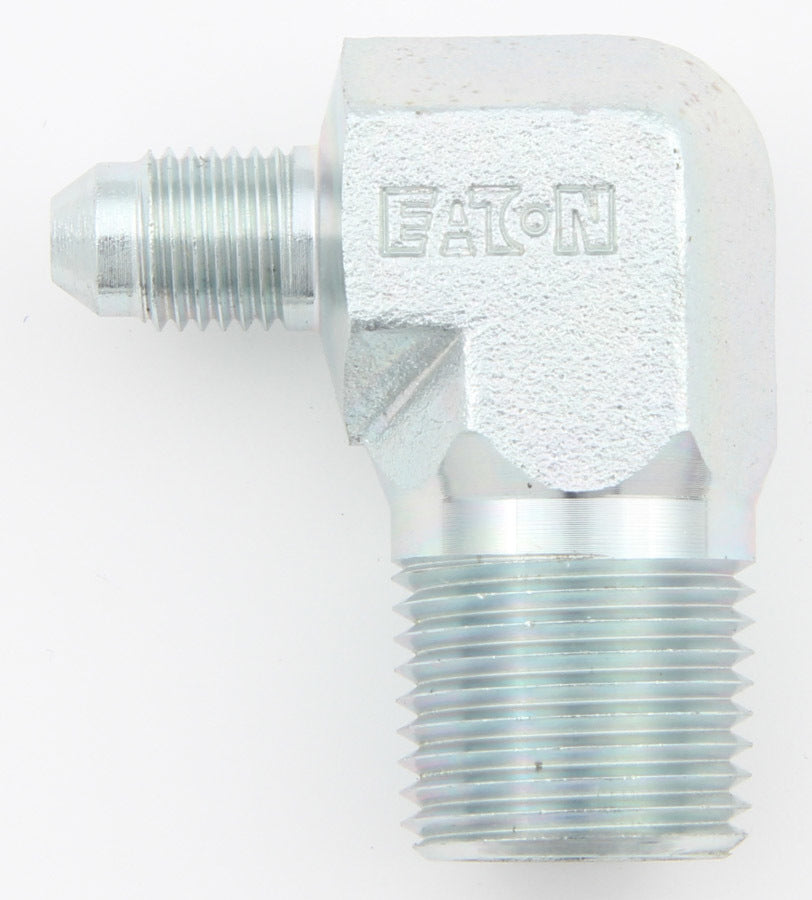 Fitting - Adapter - 90 Degree - 4 AN Male to 3/8 in NPT Male - Steel - Natural - Each