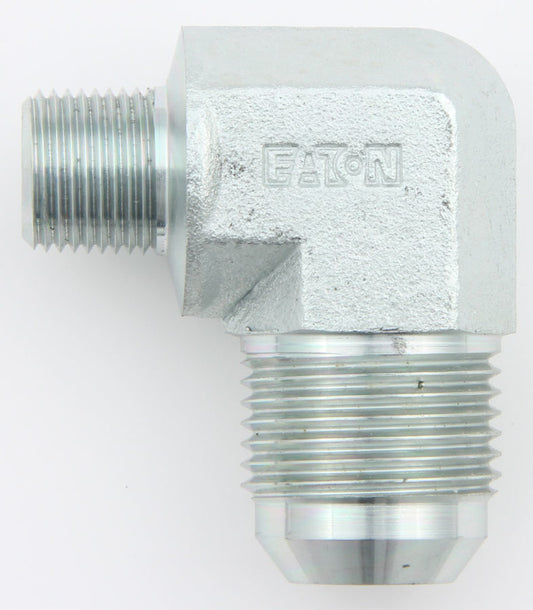 Fitting - Adapter - 90 Degree - 12 AN Male to 3/8 in NPT Male - Steel - Natural - Each