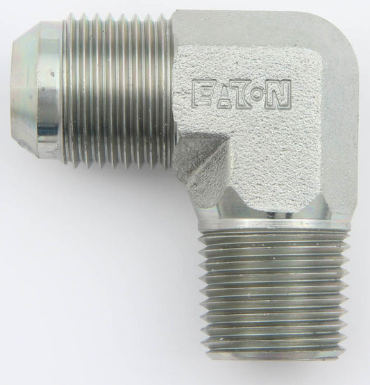 Fitting - Adapter - 90 Degree - 10 AN Male to 1/2 in NPT Male - Steel - Natural - Each