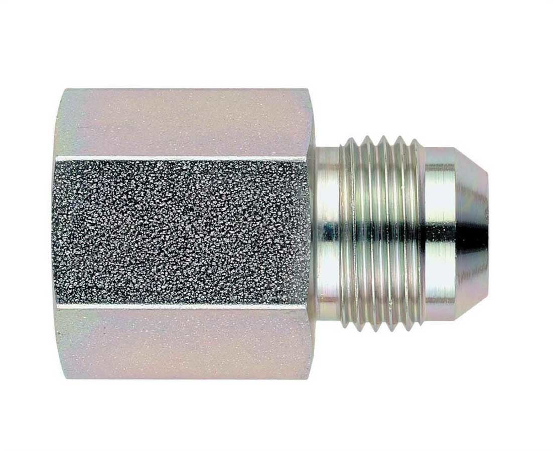 Fitting - Adapter - Straight - 1/2 in NPT Female to 10 AN Male - Steel - Natural - Each