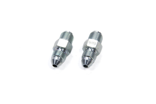 Fitting - Adapter - Straight - 3 AN Male to 3/8-24 in Inverted Flare Male - Steel - Natural - 3/16 in Hardline - Pair