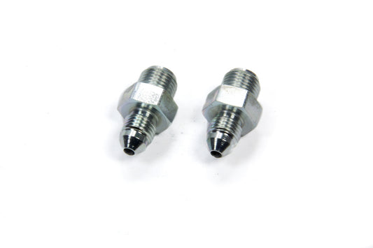 Fitting - Adapter - Straight - 3 AN Male to 7/16-24 in Inverted Flare Male - Steel - Natural - 1/4 in Hardline - Pair