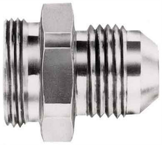 Carburetor Inlet Fitting - Straight - 8 AN Male to 7/8-20 in Male - Steel - Natural - Holley Carburetors - Each