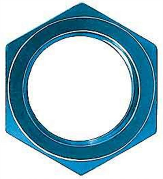 Bulkhead Fitting Nut - 3 AN - Aluminum - Blue Anodized - Pair