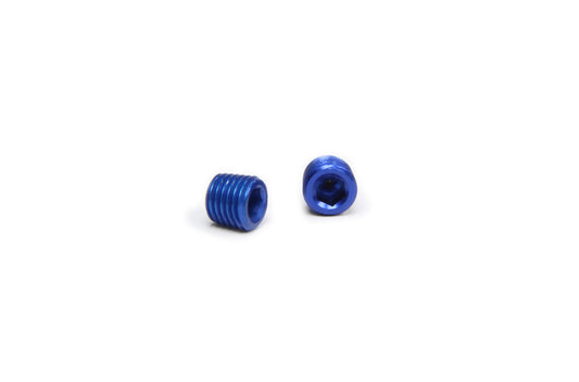 Fitting - Plug - 1/16 in NPT - Allen Head - Aluminum - Blue Anodized - Pair