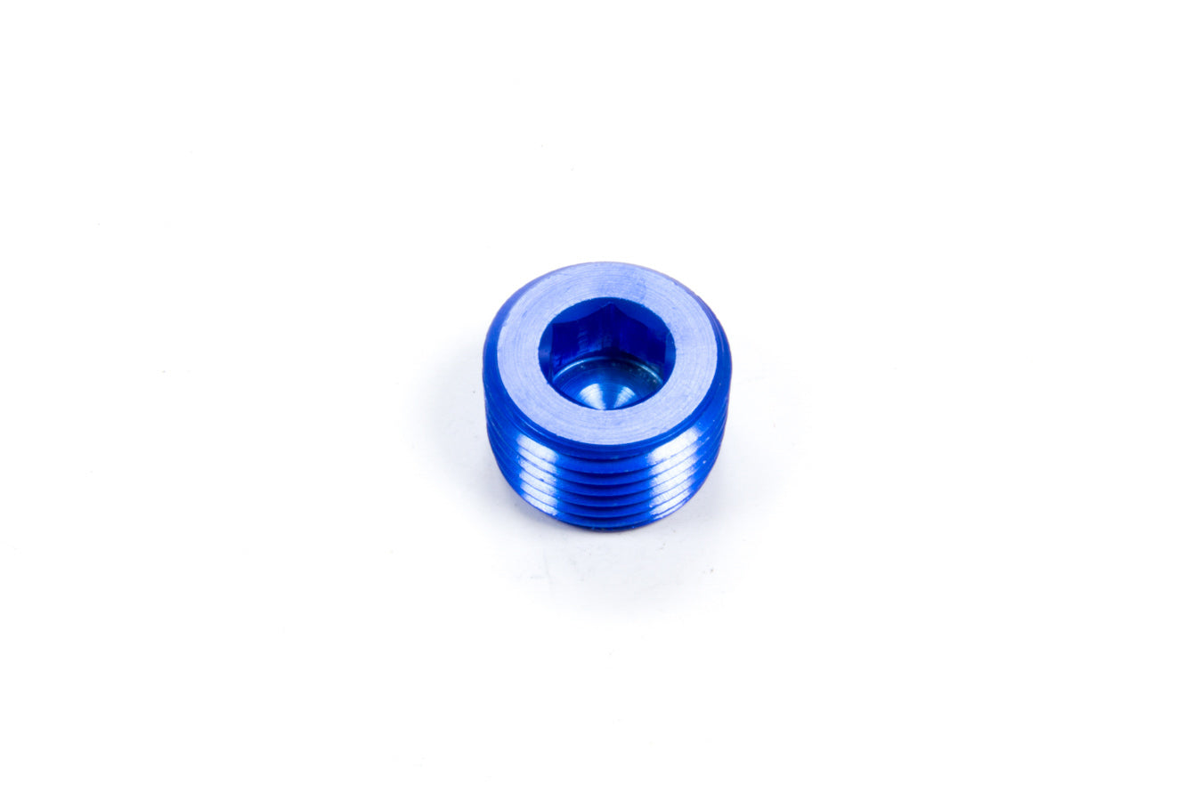 Fitting - Plug - 1/2 in NPT - Allen Head - Aluminum - Blue Anodized - Each