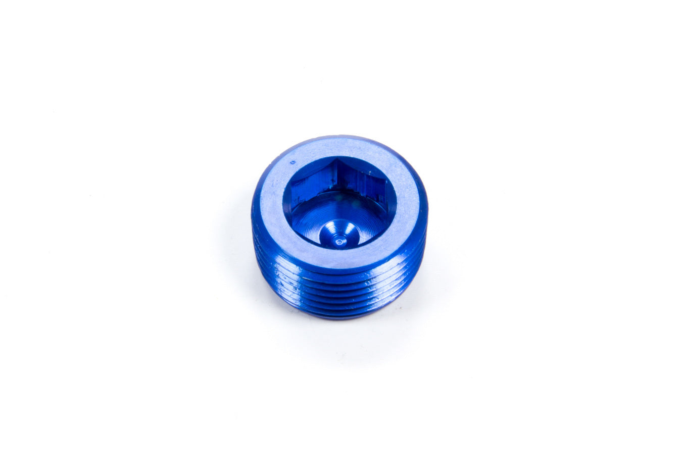 Fitting - Plug - 3/4 in NPT - Allen Head - Aluminum - Blue Anodized - Each