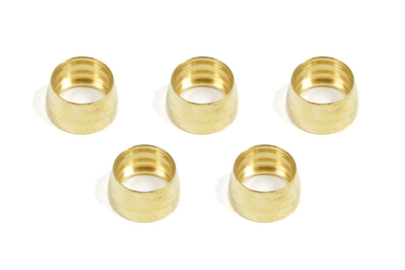 Compression Ferrule - 8 AN - Brass - PTFE Fittings - Set of 5