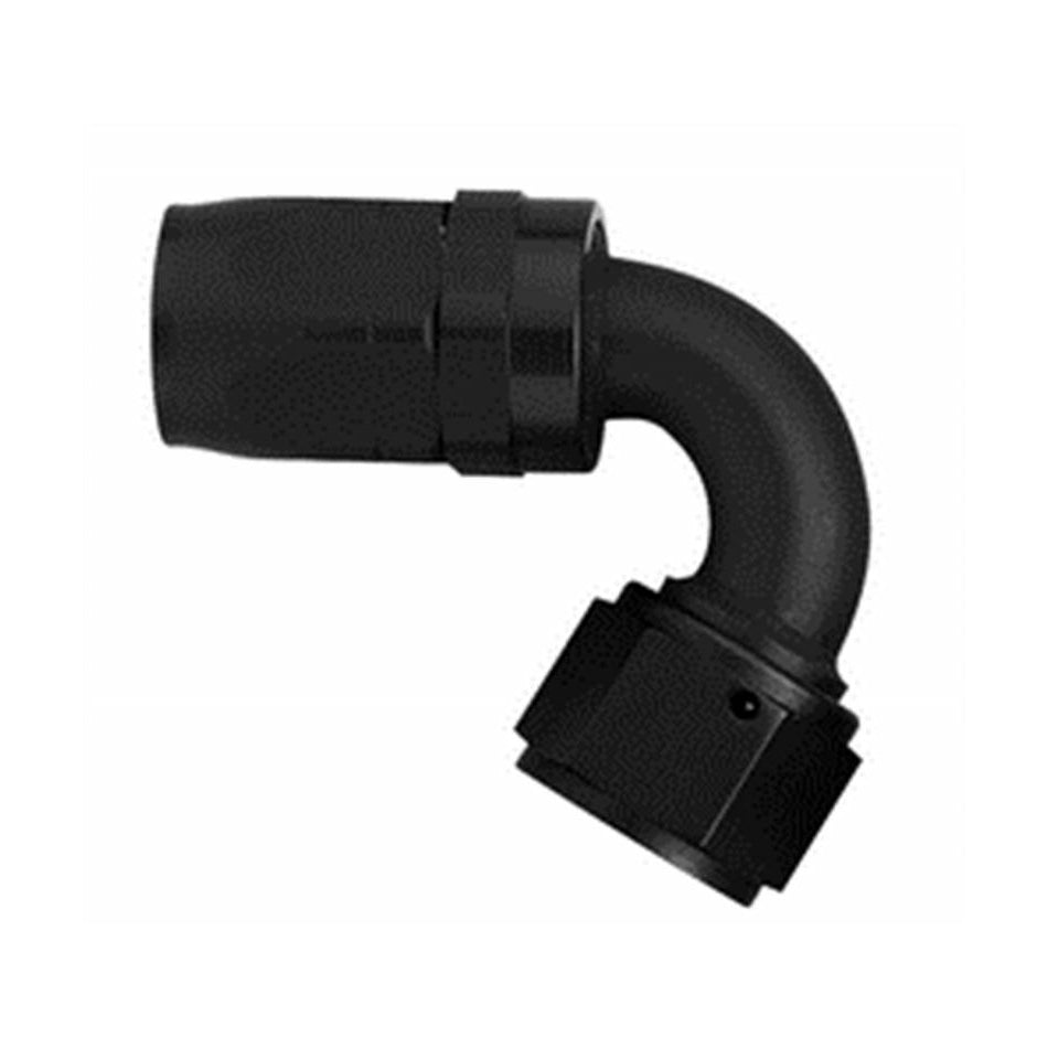 Fitting - Hose End - 120 Degree - 16 AN Hose to 16 AN Female - Double Swivel - Aluminum - Black Anodized - Each