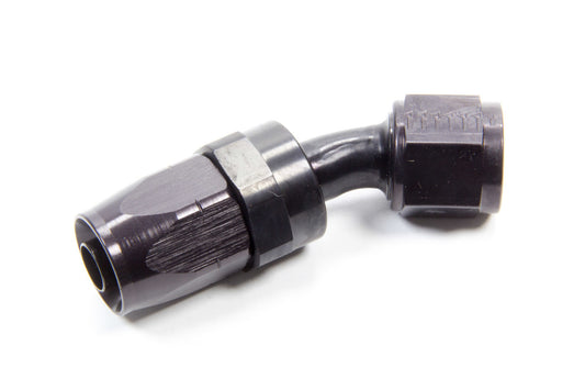 Fitting - Hose End - AQP/Startlite - 30 Degree - 8 AN Hose to 8 AN Female Swivel - Aluminum - Black Anodized - Each