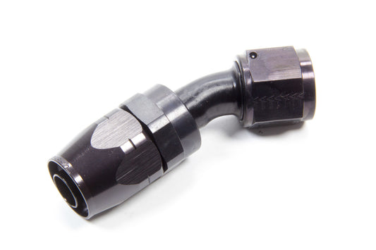 Fitting - Hose End - AQP/Startlite - 30 Degree - 10 AN Hose to 10 AN Female Swivel - Aluminum - Black Anodized - Each