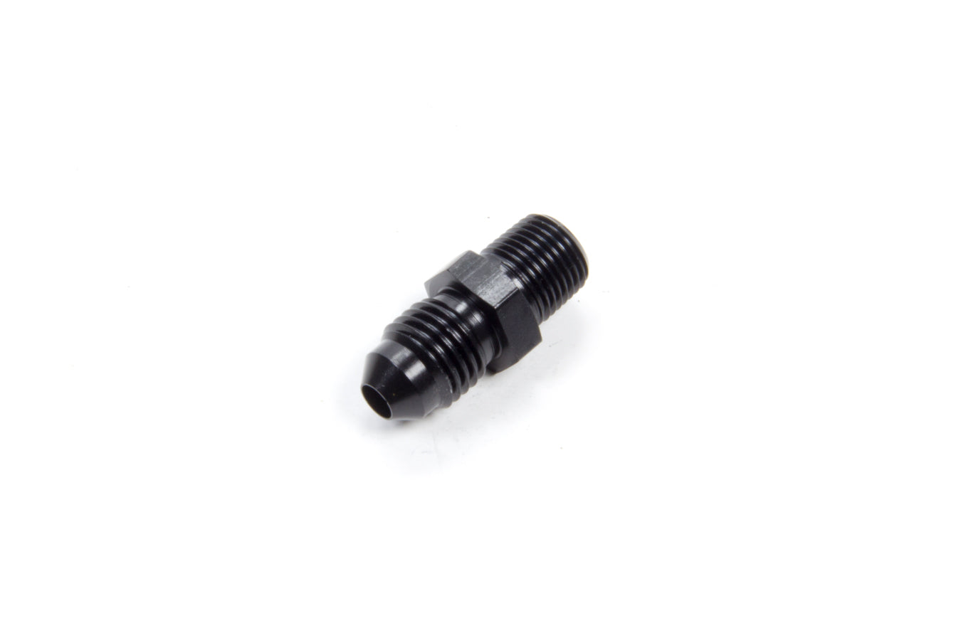 Fitting - Adapter - Straight - 4 AN Male to 1/8 in NPT Male - Aluminum - Black Anodized - Each