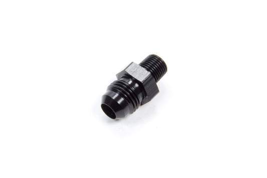 Fitting - Adapter - Straight - 6 AN Male to 1/8 in NPT Male - Aluminum - Black Anodized - Each