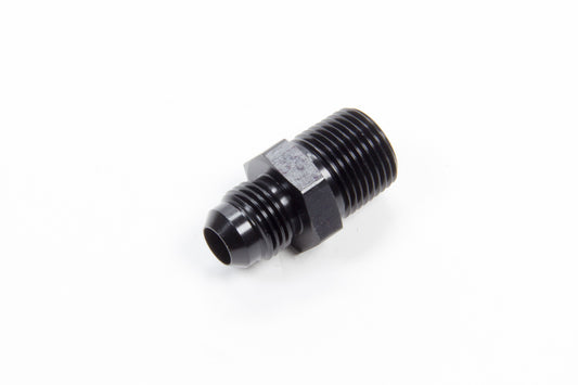 Fitting - Adapter - Straight - 6 AN Male to 3/8 in NPT Male - Aluminum - Black Anodized - Each