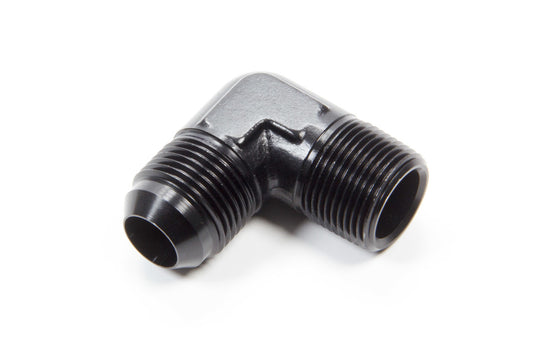 Fitting - Adapter - 90 Degree - 12 AN Male to 3/4 in NPT Male - Aluminum - Black Anodized - Each