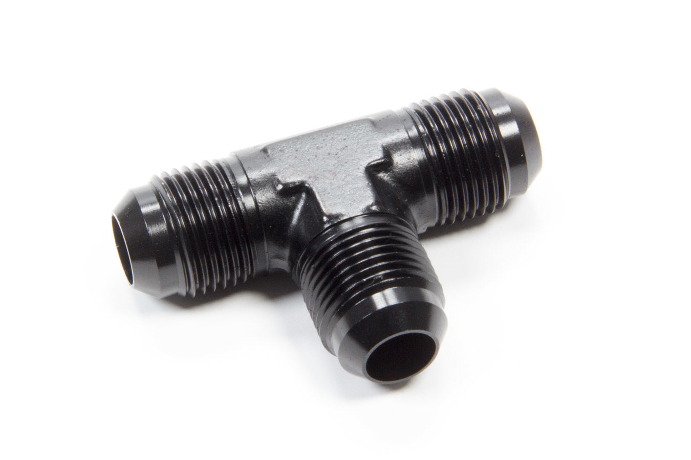 Fitting - Adapter Tee - 10 AN Male x 10 AN Male x 10 AN Male - Aluminum - Black Anodized - Each