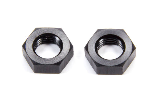 Bulkhead Fitting Nut - 4 AN - Aluminum - Black Anodized - Pair
