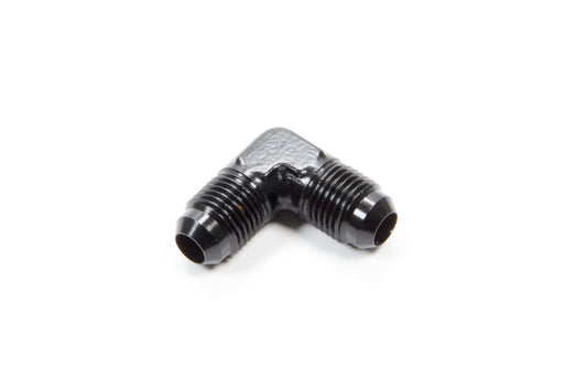 Fitting - Adapter - 90 Degree - 6 AN Male to 6 AN Male - Aluminum - Black Anodized - Each